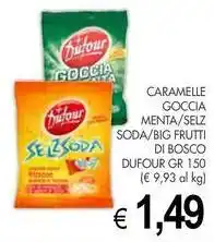 PrestoFresco Caramelle goccia menta/selz soda/big frutti di bosco DUFOUR offerta