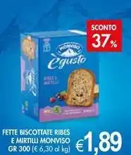PrestoFresco Fette biscottate ribes e mirtilu MONVISO offerta