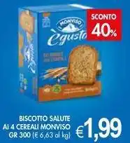 PrestoFresco Biscotto salute ai 4 cereal MONVISO offerta