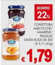 PrestoFresco Confettura albicocche/ amarene/ fragole SANTA ROSA offerta