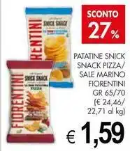 PrestoFresco Patatine snick snack pizza/ sale marino FIORENTINI offerta