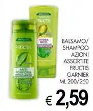 PrestoFresco Balsamo/ shampoo azioni assortite fructis GARNIER offerta