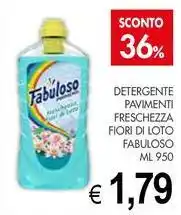 PrestoFresco Detergente pavimenti freschezza fiori di loto FABULOSO offerta