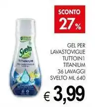 PrestoFresco Gel per lavastoviglie tuttoin1 titanium SVELTO offerta