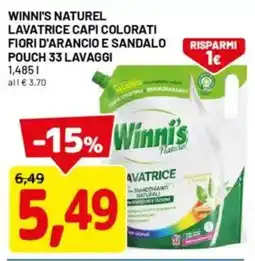DPiù Winni's naturel lavatrice capi colorati fiori d'arancio e sandalo pouch offerta