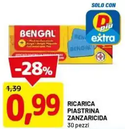 DPiù Bengal ricarica piastrina zanzaricida 30 pezzi offerta