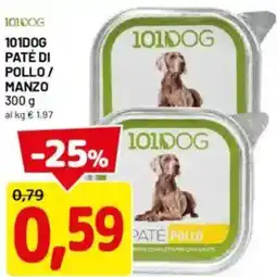 DPiù 101dog 101dog paté di pollo/ manzo offerta