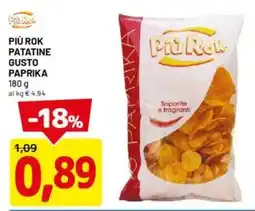 DPiù Più rok patatine gusto paprika offerta