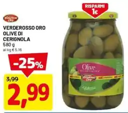 DPiù Verderosso oro olive di cerignola offerta