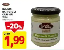 DPiù Delidor battuto di carciofi offerta