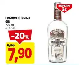 DPiù London burning gin offerta
