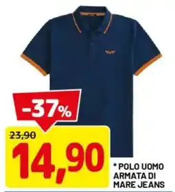 DPiù Polo uomo armata di mare jeans offerta