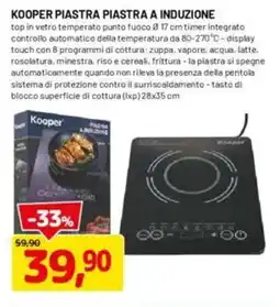 DPiù KOOPER Piastra piastra a induzione offerta