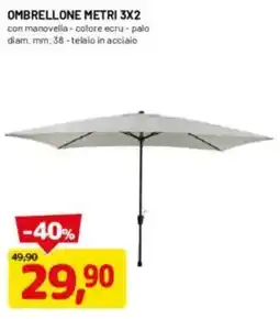 DPiù Ombrellone metri 3x2 offerta