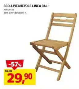 DPiù Sedia pieghevole linea bali offerta