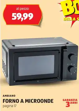 ALDI AMBIANO Forno a microonde offerta