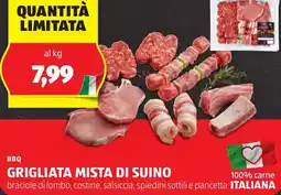 ALDI BBQ grigliata mista di suino offerta