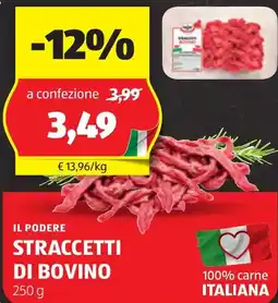 ALDI Il podere straccetti di bovino offerta