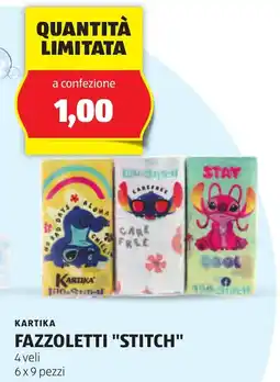 ALDI Kartika fazzoletti "stitch" offerta