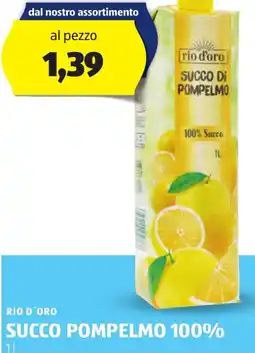ALDI Rio d'oro succo pompelmo 100% offerta