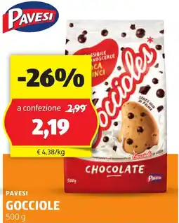 ALDI Pavesi gocciole offerta