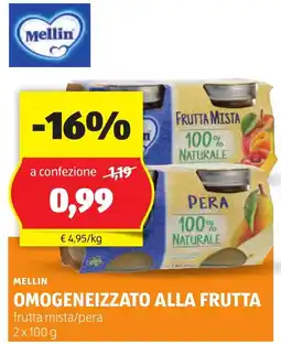 ALDI Mellin omogeneizzato alla frutta offerta