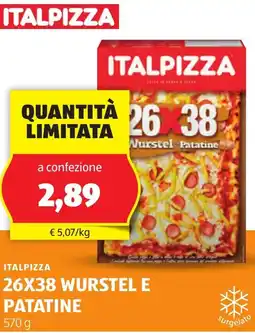 ALDI Italpizza 26x38 wurstel e patatine offerta