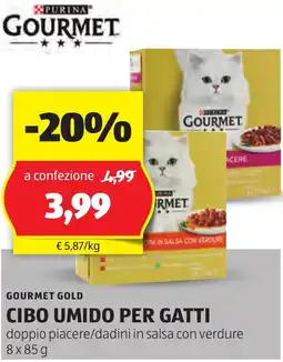 ALDI Gourmet gold cibo umido per gatti offerta