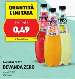 ALDI San benedetto bevanda zero offerta