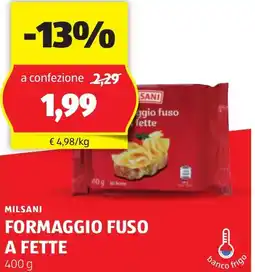 ALDI Milsani formaggio fuso a fette offerta