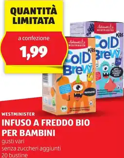 ALDI Westminister infuso a freddo bio per bambini gusti vari offerta