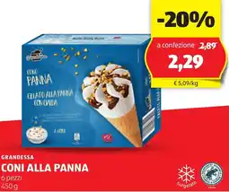 ALDI Grandessa coni alla panna offerta