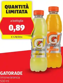 ALDI GATORADE limone/arancia offerta