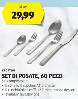 ALDI Crofton set di posate, 60 pezzi offerta