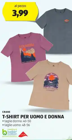 ALDI CRANE t-shirt per uomo e donna offerta