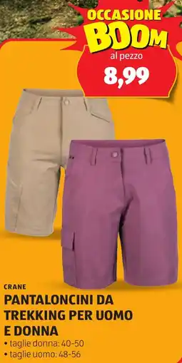 ALDI Crane pantaloncini da trekking per uomo e donna offerta