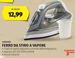 ALDI Ambiano ferro da stiro a vapore offerta
