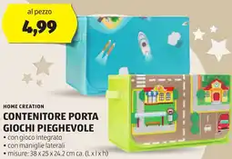 ALDI Home creation contenitore porta giochi pieghevole offerta