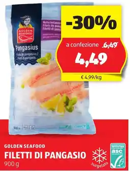 ALDI GOLDEN SEAFOOD Filetti di pangasio offerta