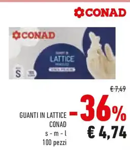 Conad Guanti in lattice CONAD offerta