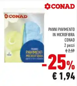 Conad Panni pavimento in microfibra CONAD offerta