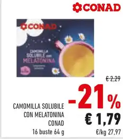Conad Camomilla Solubile con Melatonina CONAD offerta