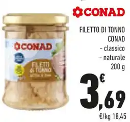 Conad Filetto di tonno CONAD offerta