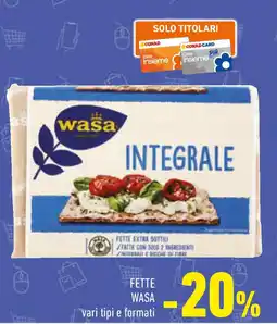 Conad FETTE WASA vari tipi e formati offerta