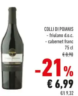 Conad Colli di poianis - friulano d.o.c. - cabernet franc offerta