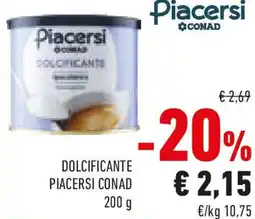 Conad Dolcificante PIACERSI CONAD offerta