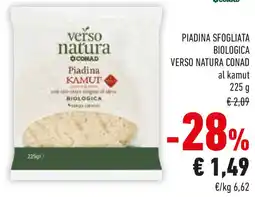 Conad Piadina sfogliata biologica VERSO NATURA CONAD offerta