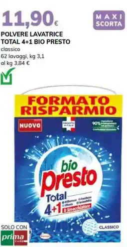 Basko Polvere lavatrice total 4+1 bio presto offerta