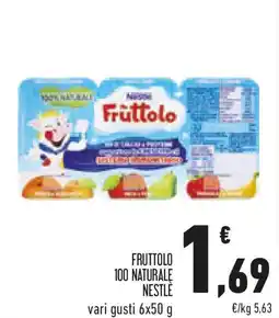Conad Fruttolo 100 naturale NESTLE offerta