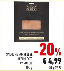 Conad Salmone norvegese affumicato KV NORDIC offerta
